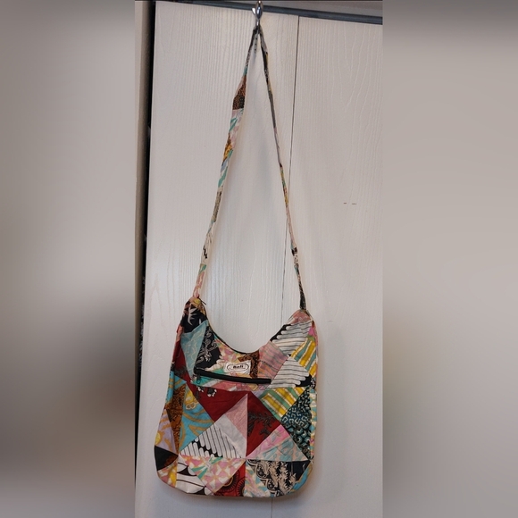 Boho Colorful Patchwork Crossbody Hippie Cotton Pouch Indie Tote Batik Hip Hop - Picture 6 of 8
